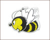 Aufkleber "Große Biene" 19 cm