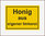 Schild "Honig eigene Imkerei" gelb 70 x 50 cm