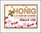 Schild "Honig aus eigener Imkerei" rosa Blumen, 35 x 25 cm